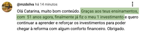 Feedback de participante